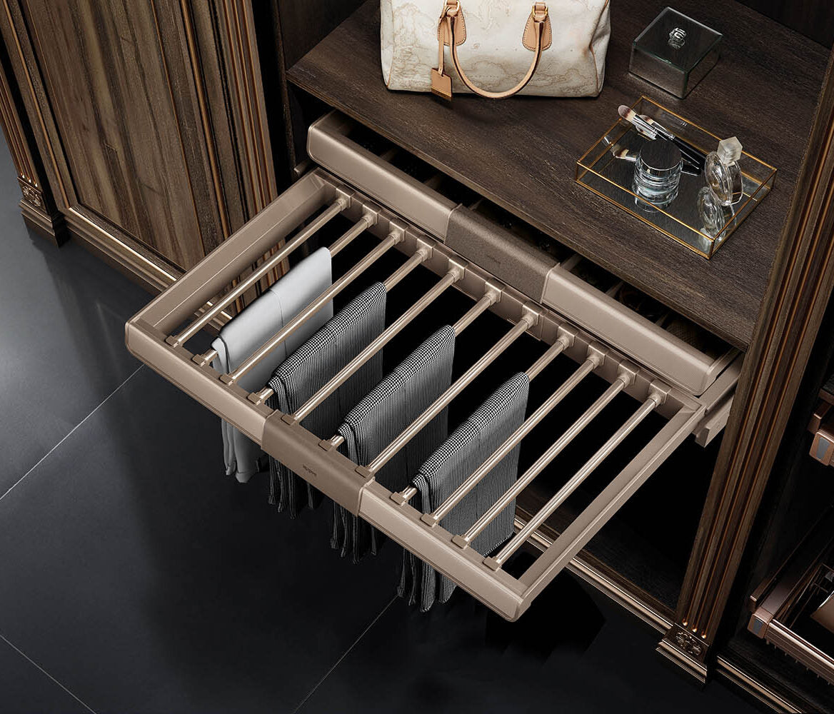 Violet pro soft-closing trouser rack