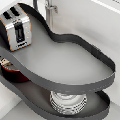 Encanto grey series revolving saucer corner basket