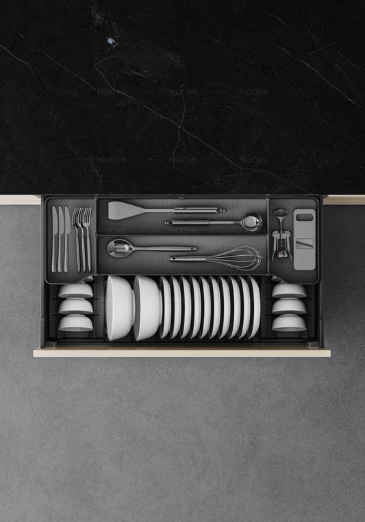 Encanto double-layer cutlery tray Mulity-functional pull basket